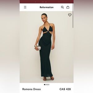 Reformation Romona dress size 0 never worn!